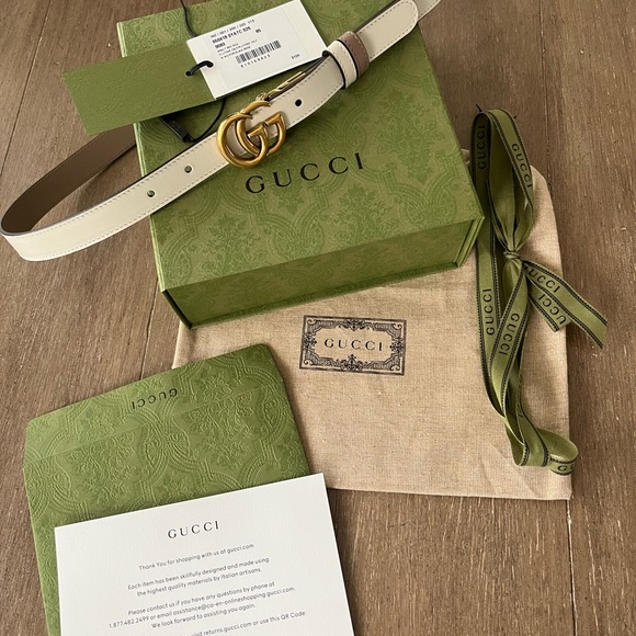 GUCCI Marmont Reversible Thin Belt Size 85 - Picture 10 of 16